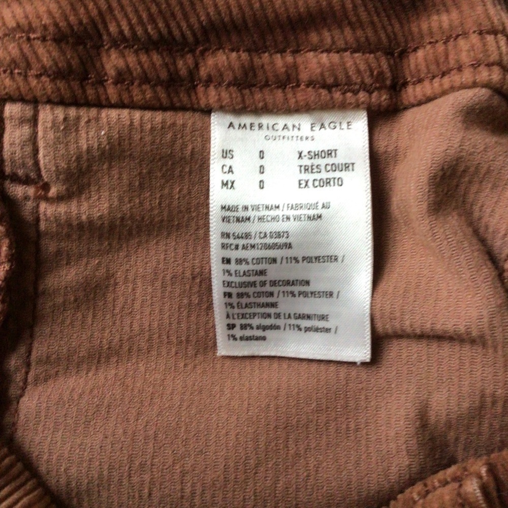 American Eagle Outfitters Super Stretch Corduroy Pants - Size 0 X-Short - Picture 11 of 11